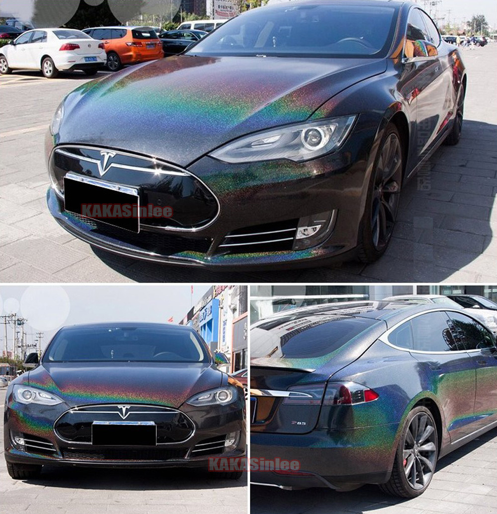 Laser Iridescent – Chameleon Pearl Metal Chrome Entire Car Vinyl Wrap Sticker AX