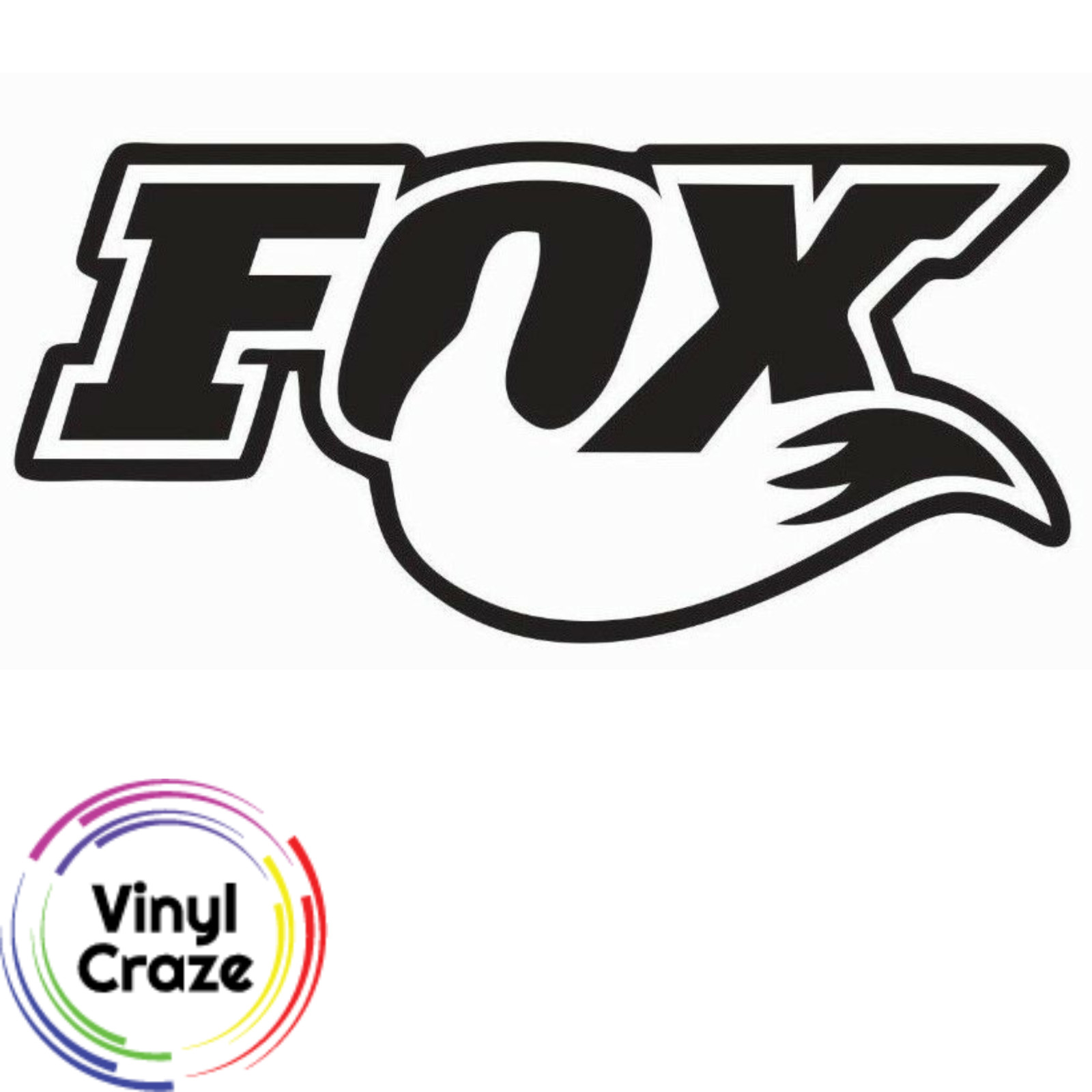 Fits 6″ – 30″ Fox Tail Vinyl Decal Pick Color FREE Shipping!