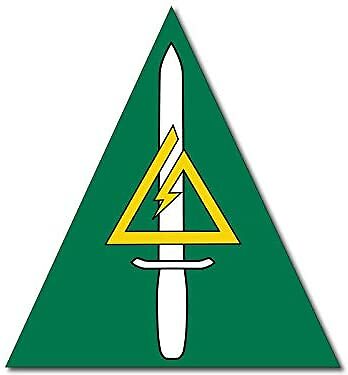 3×4 inch Green Triangle Shaped Delta Force SFOD D Sticker (logo decal) Army Lic