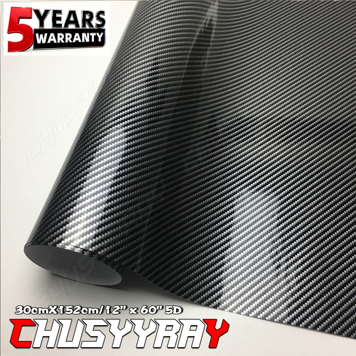 12″ x 60″ Gloss Black Vinyl Film Wrap Sticker Decal Air Bubble Free 1ft x 5ft