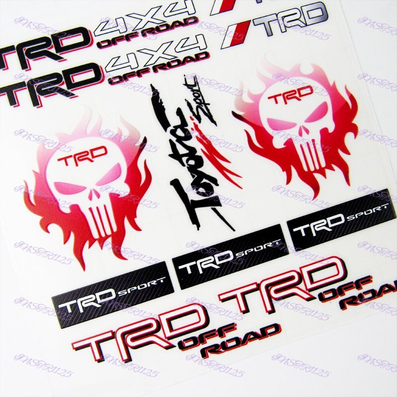 Small Reflective Decal Sticker Set Window Vinyl Fit Auto For JDM TRD Sport New