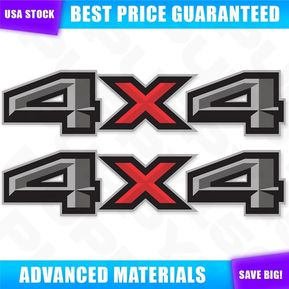 2015 2016 For F-150 4×4 Magnetic Gray Bed Side Decal Sticker FL3Z-9925622-AA