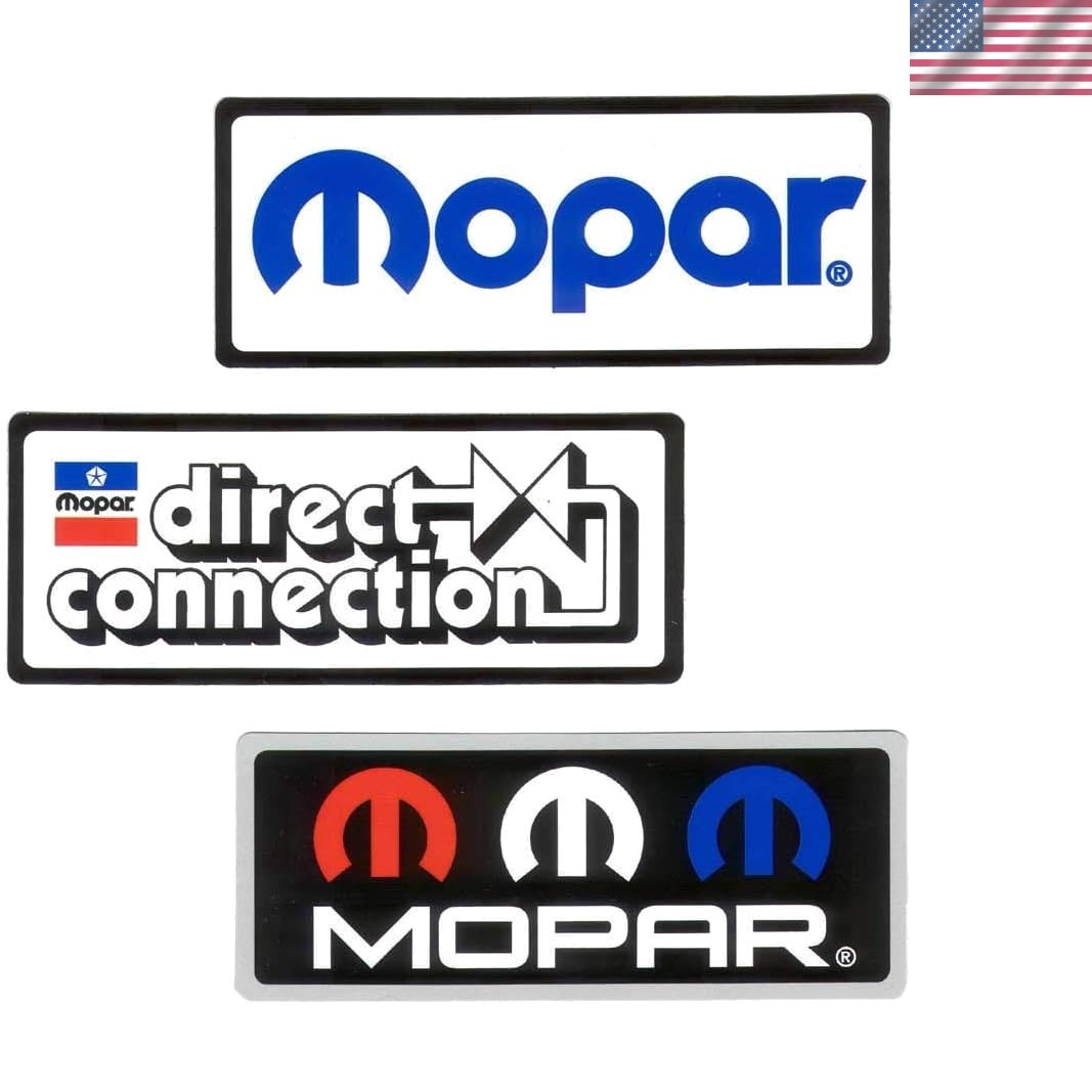 Mopar RWB 3-Piece Vinyl Sticker Set – Waterproof Car Decals for Auto Lovers