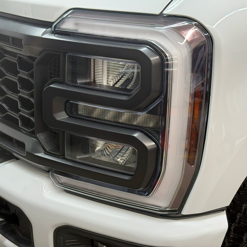 Headlight Vinyl Tint Overlay–Light Smoke 50% |Precis.Ft. for 23+Ford Super Duty