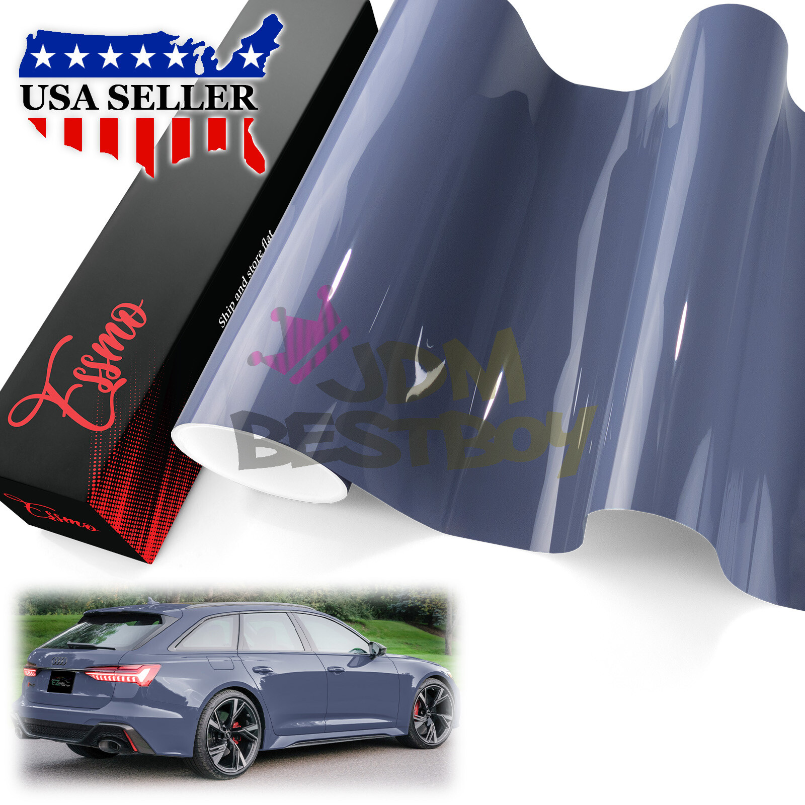 2pcs 4″x8″ Sample PPF Paint Protection Gloss Space Gray Invisible Scratch Shield