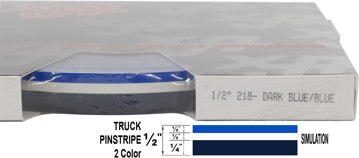 Universal 1/2″ 2-Color Pinstripe 02085218- Dark Blue/Blue