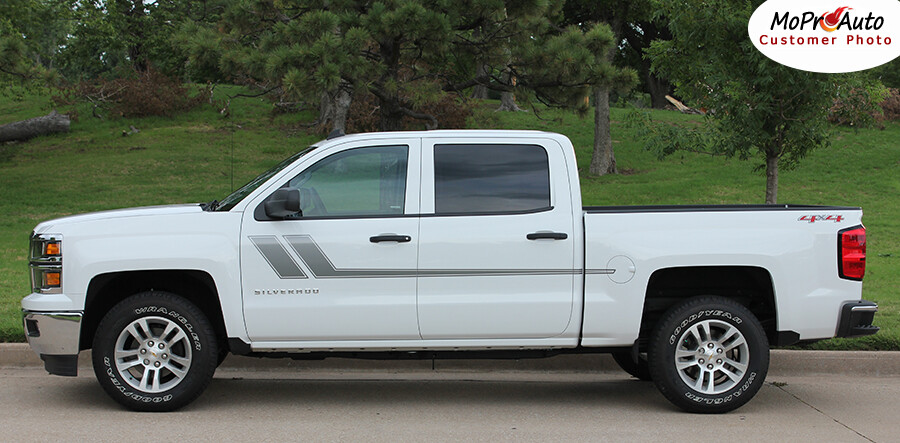 2000-2018 Chevy Silverado Track XL 3M Pro Vinyl Side Door Stripe Decals Graphic