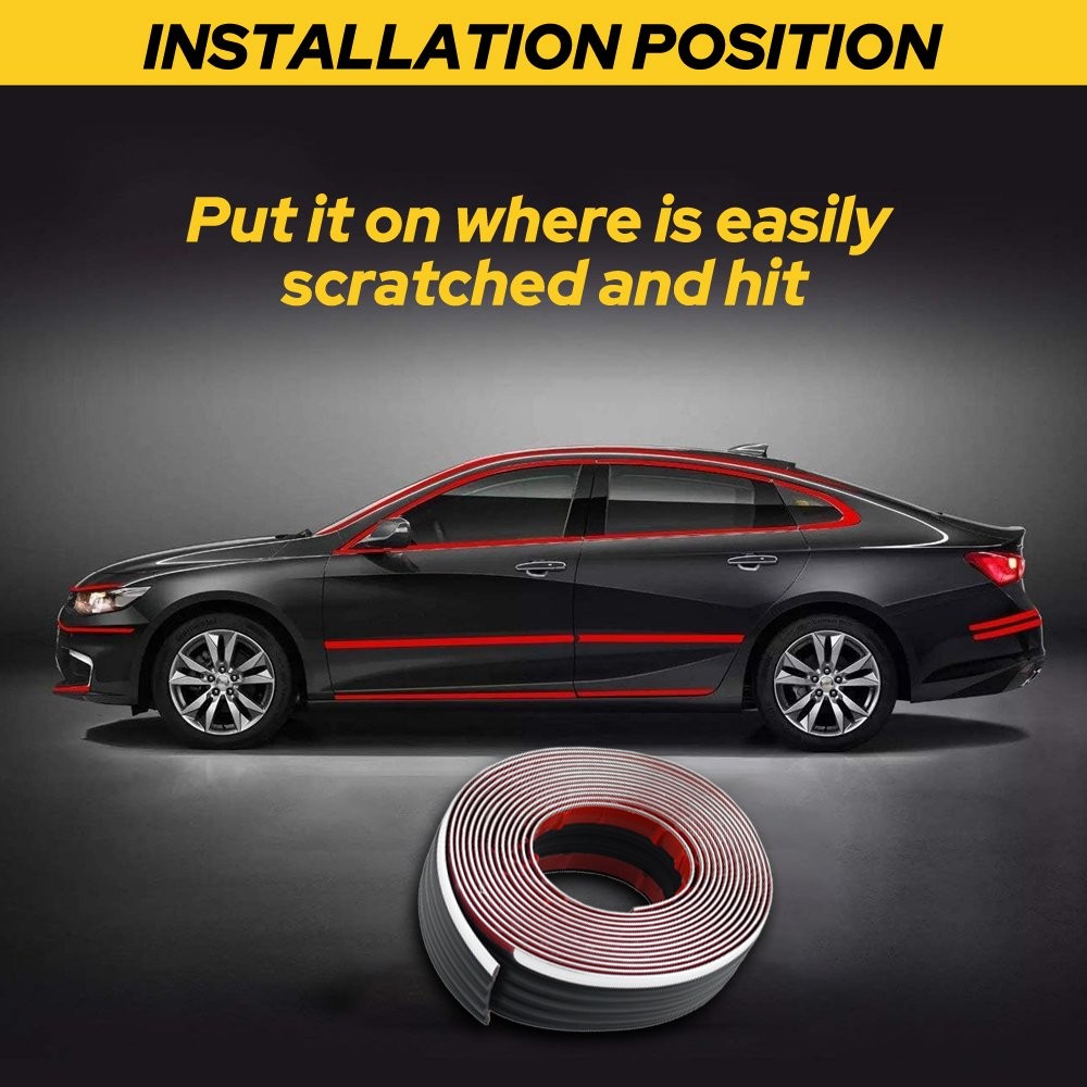 6M Body Side Molding Belt Exterior Protector Roll For Chevy / GMC SUV Truck