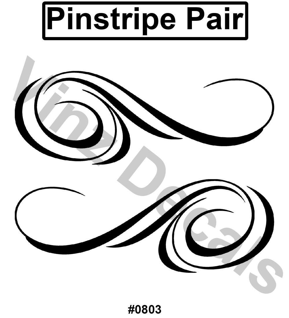 Pinstripe Decal Pair -Many Sizes and Colors to Choose From- Free US Shipping!