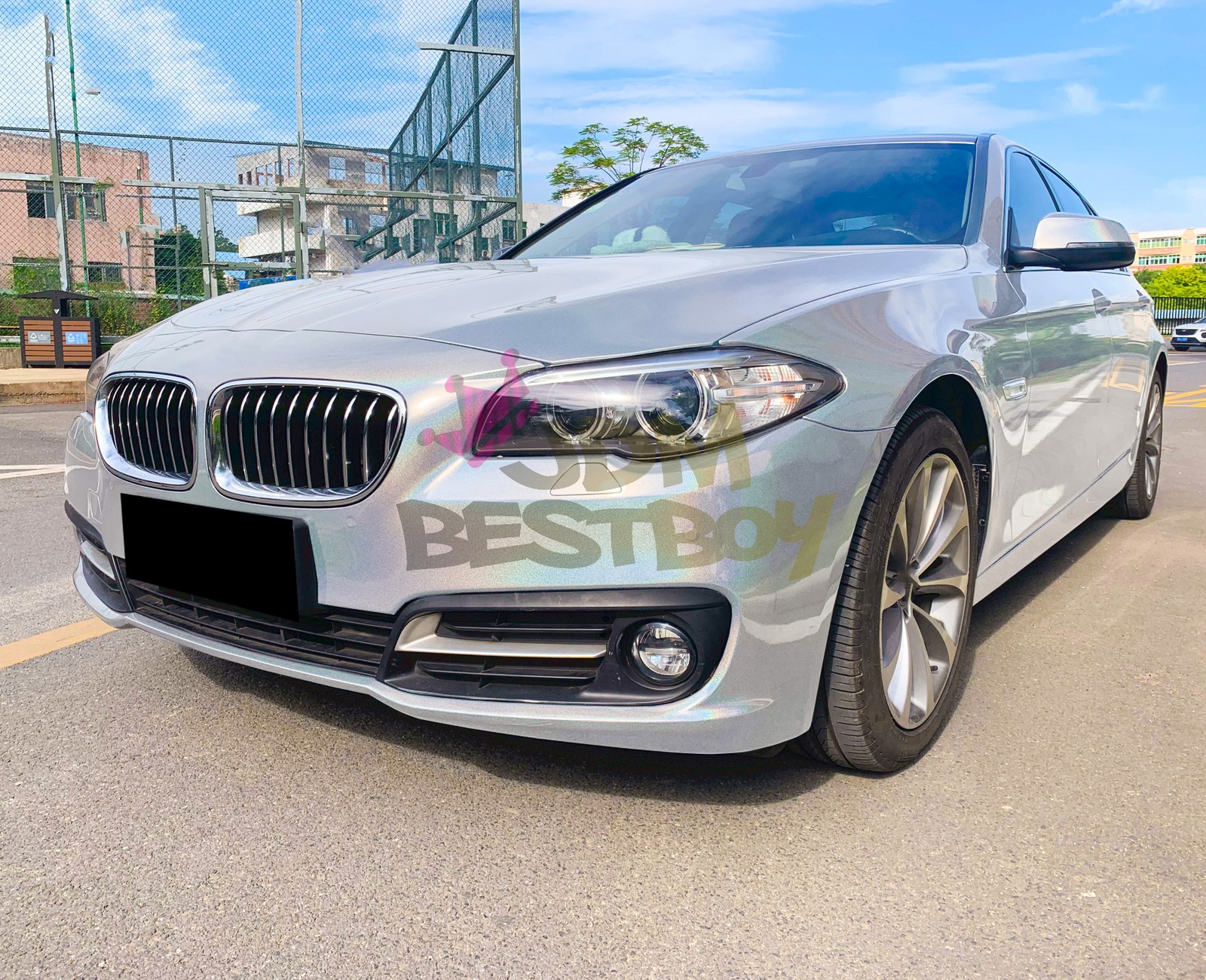 Laser Flip Gloss White Car Auto Sticker Decal Vinyl Wrap Sheet Film Air Release