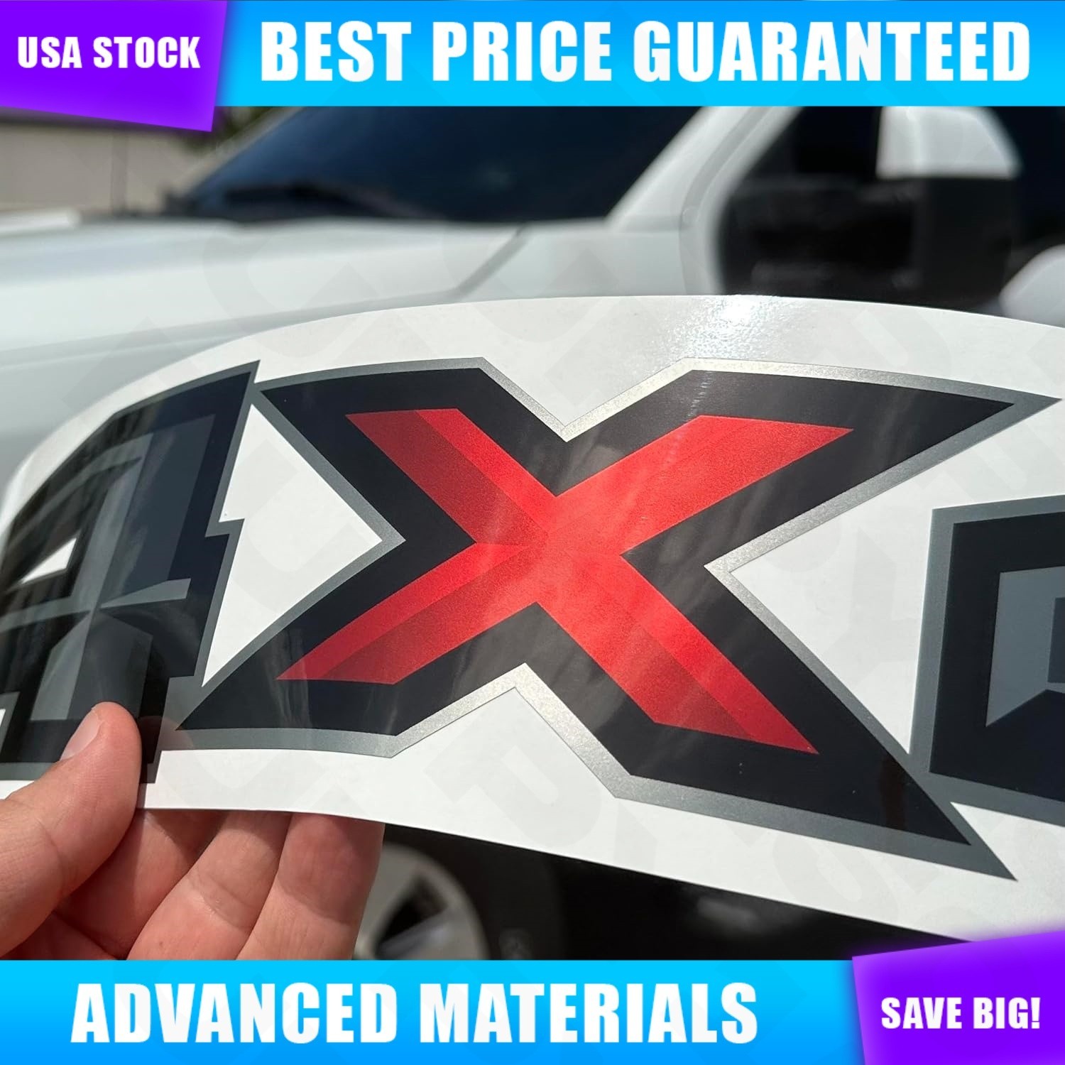 2015 2016 For F-150 4×4 Magnetic Gray Bed Side Decal Sticker FL3Z-9925622-AA
