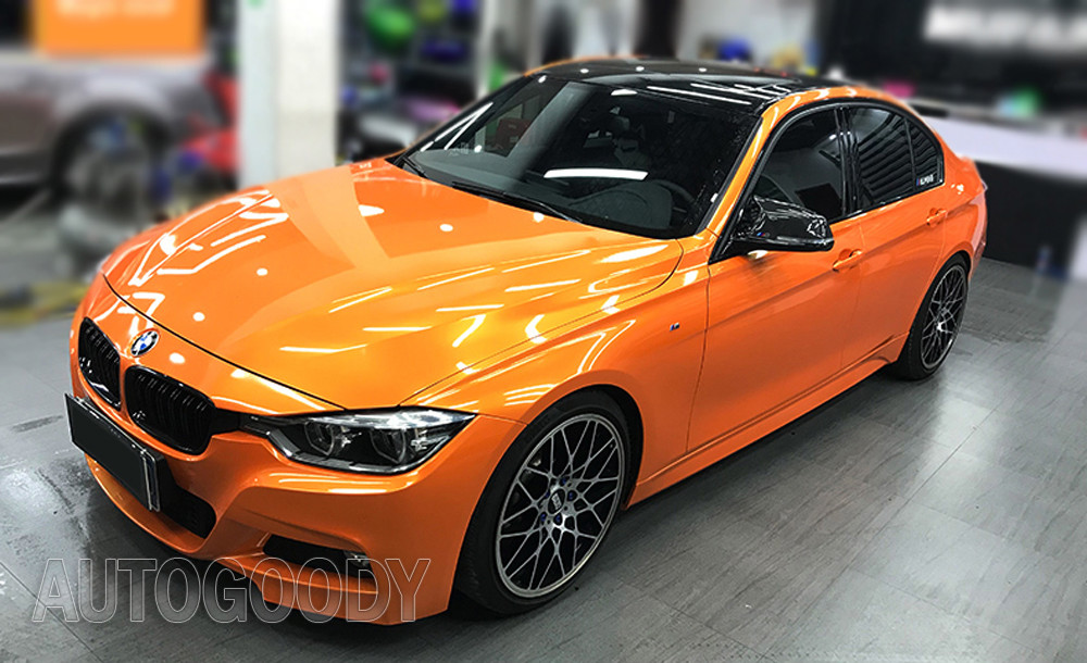 12″ x 60″ Super Gloss Orange Vinyl Film Wrap Sticker Air Bubble Free 1ft x 5ft