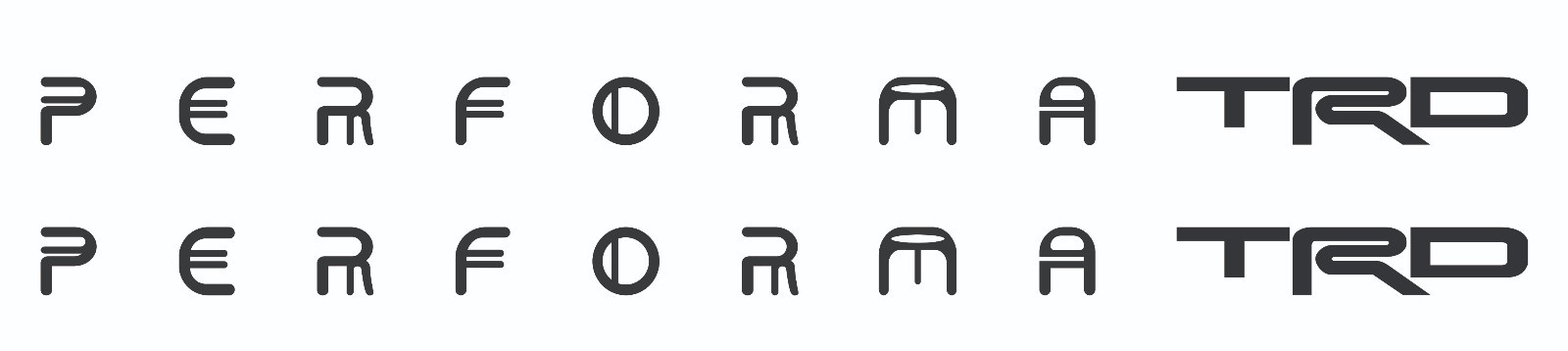 Toyota Corolla “PERFORMA TRD” vinyl Sticker Decals – SET of 2