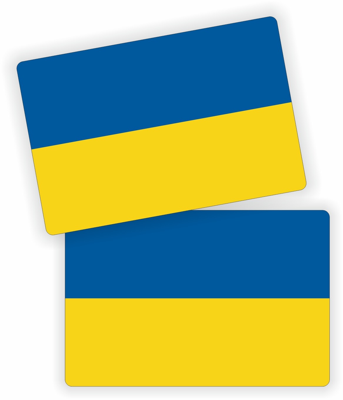 Pair ~ Ukraine 2×3 Vinyl Flag Stickers / Decals Bumper Toolbox Car Truck Flags