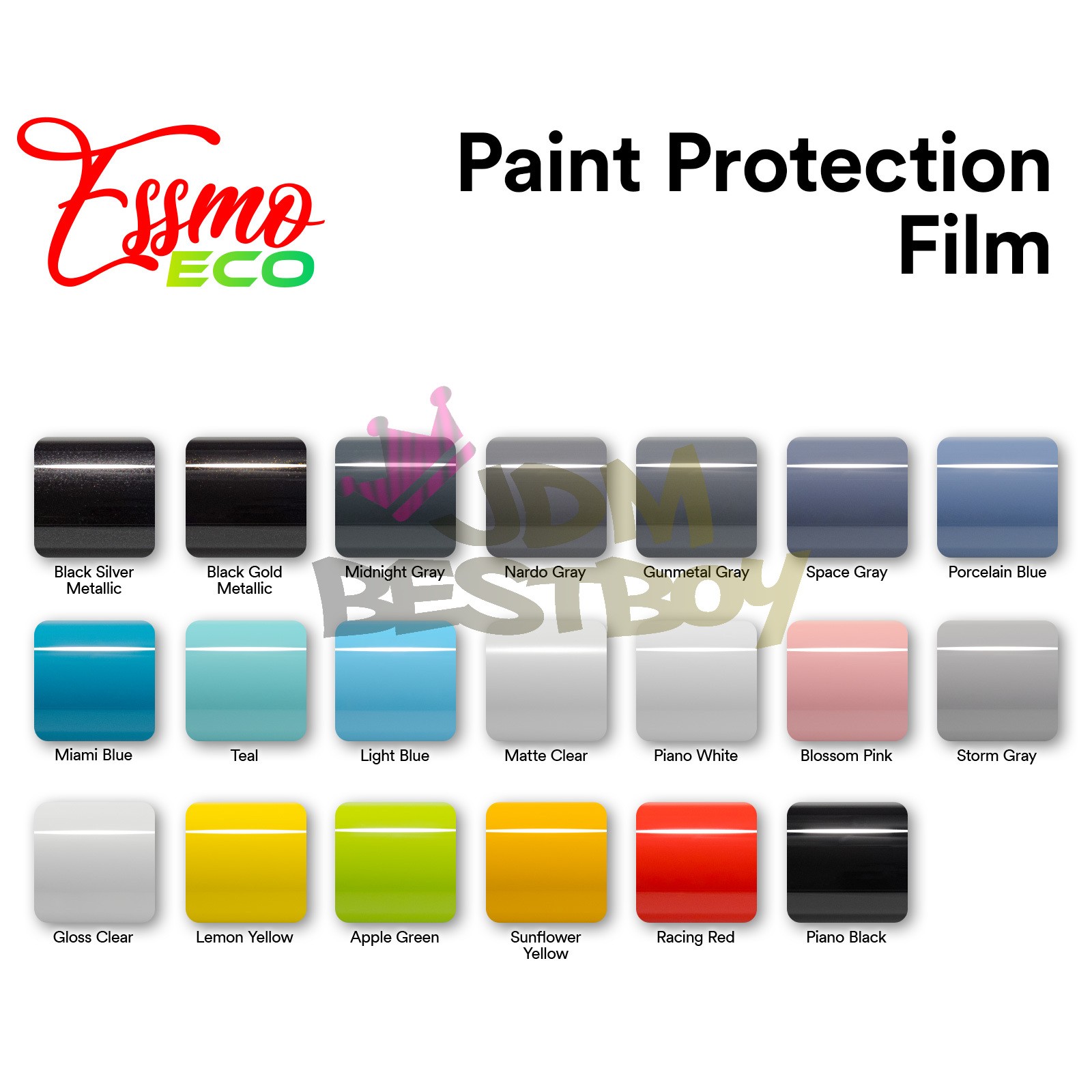 1FTx5FT PPF Paint Protection Film Gloss Midnight Gray Invisible Scratches Shield