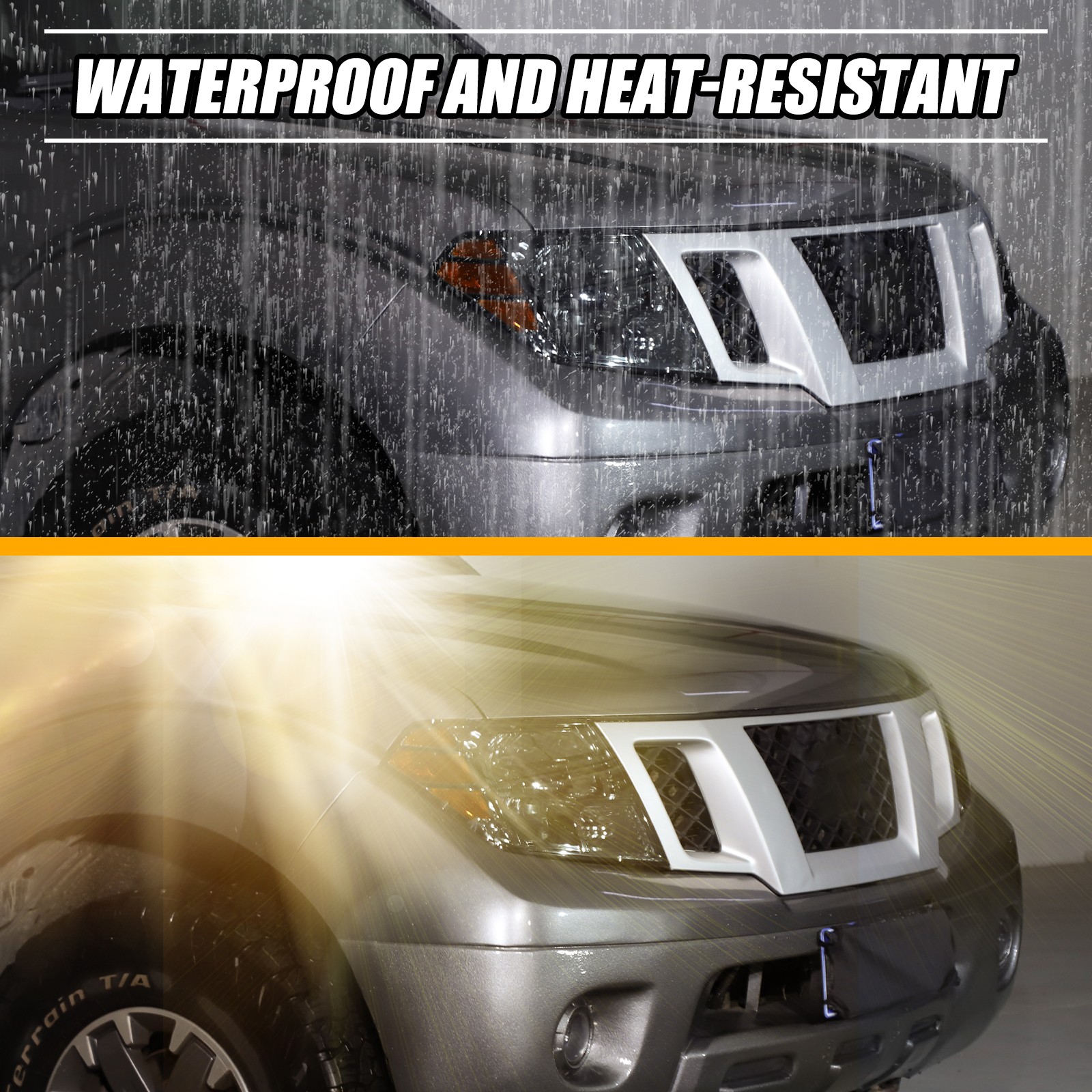 Black Headlight Sticker Film Precut Headlamp Tint For Nissan Frontier 2009-2017