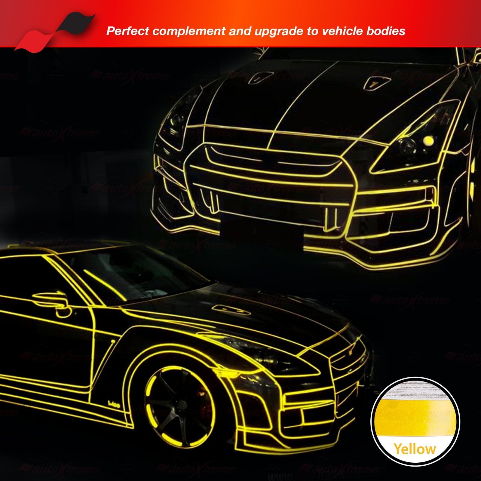 3M RED REFLECTIVE Durable DIY Self-Adhesive Roll Vinyl Tape Stickers 3/8″ to 2″