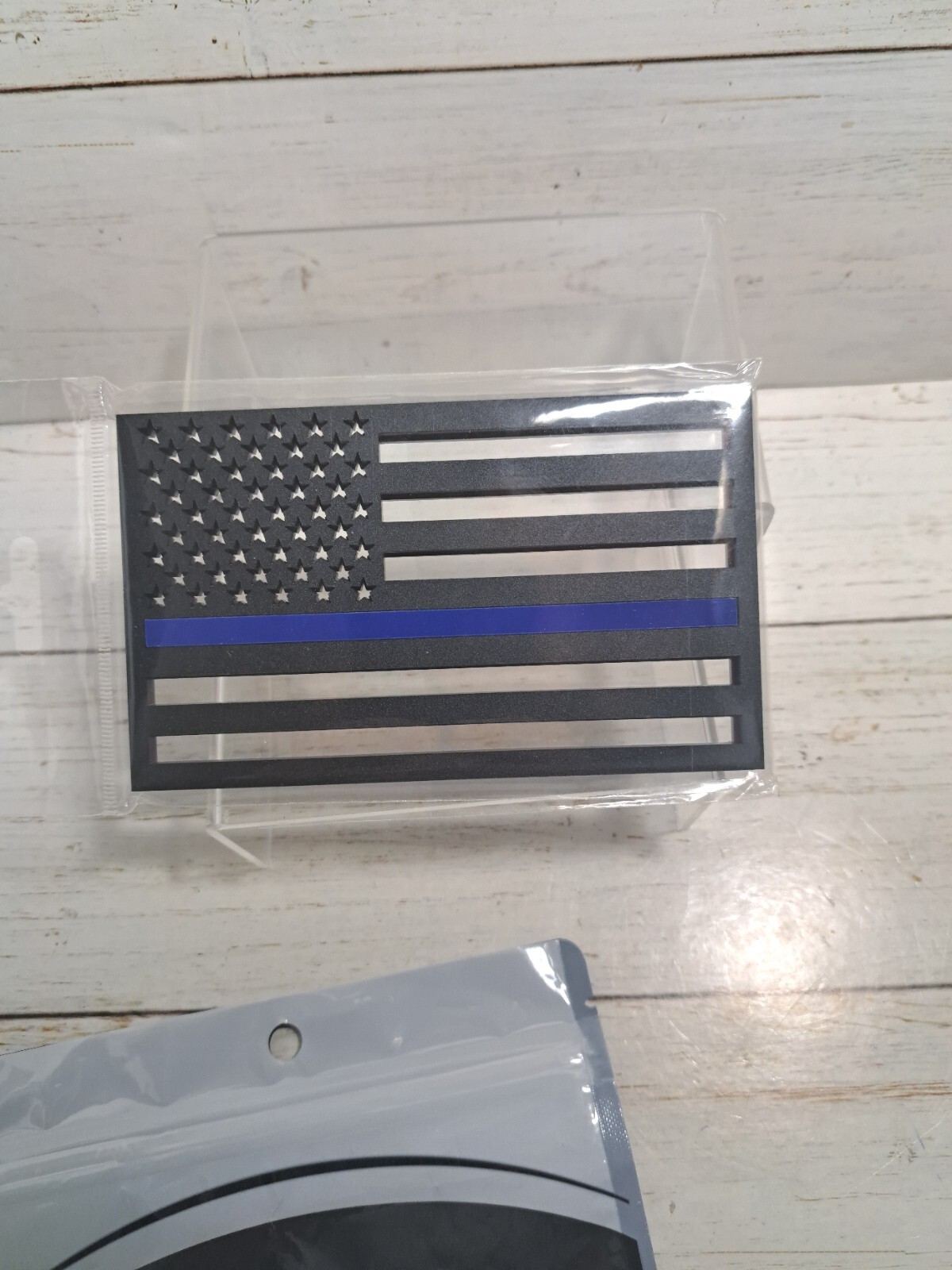 3D Thin Blue Line Flag Decal 5″×3″ 2 Flags Per Pack. Peel And Stick 3D 4mm
