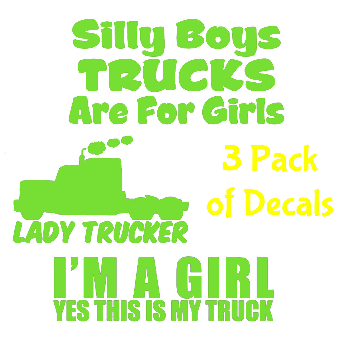 Lady Trucker Yes This is My Truck Vinyl Decal Truck Window Tablet Tumbler Laptop