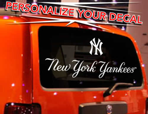 “YANKEES LOGO” REAR WINDOW DECAL STICKER 24″w x 14″