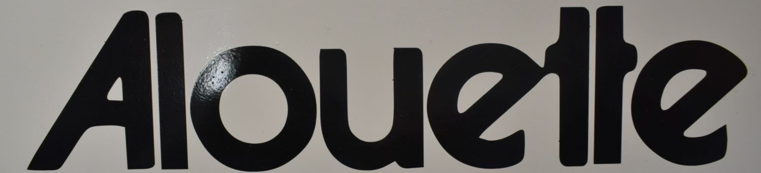 Vintage Alouette Snowmobile Trailer Vehicle Decal Sticker Red or Black