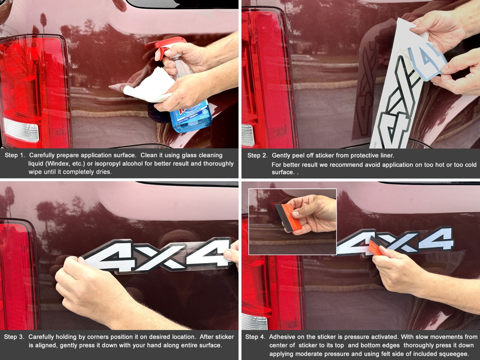 TRD Sport Four Wheel Drive 4×4 Decal Stickers Size 19×3 inch (Set of 2)