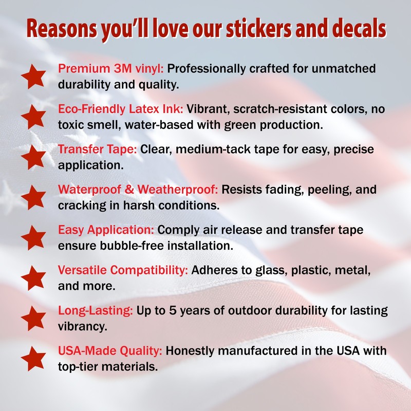 USA PATRIOTIC EAGLE DECAL 3M STICKER US MADE VEHICLE CAR TRUCK WINDOW WALL