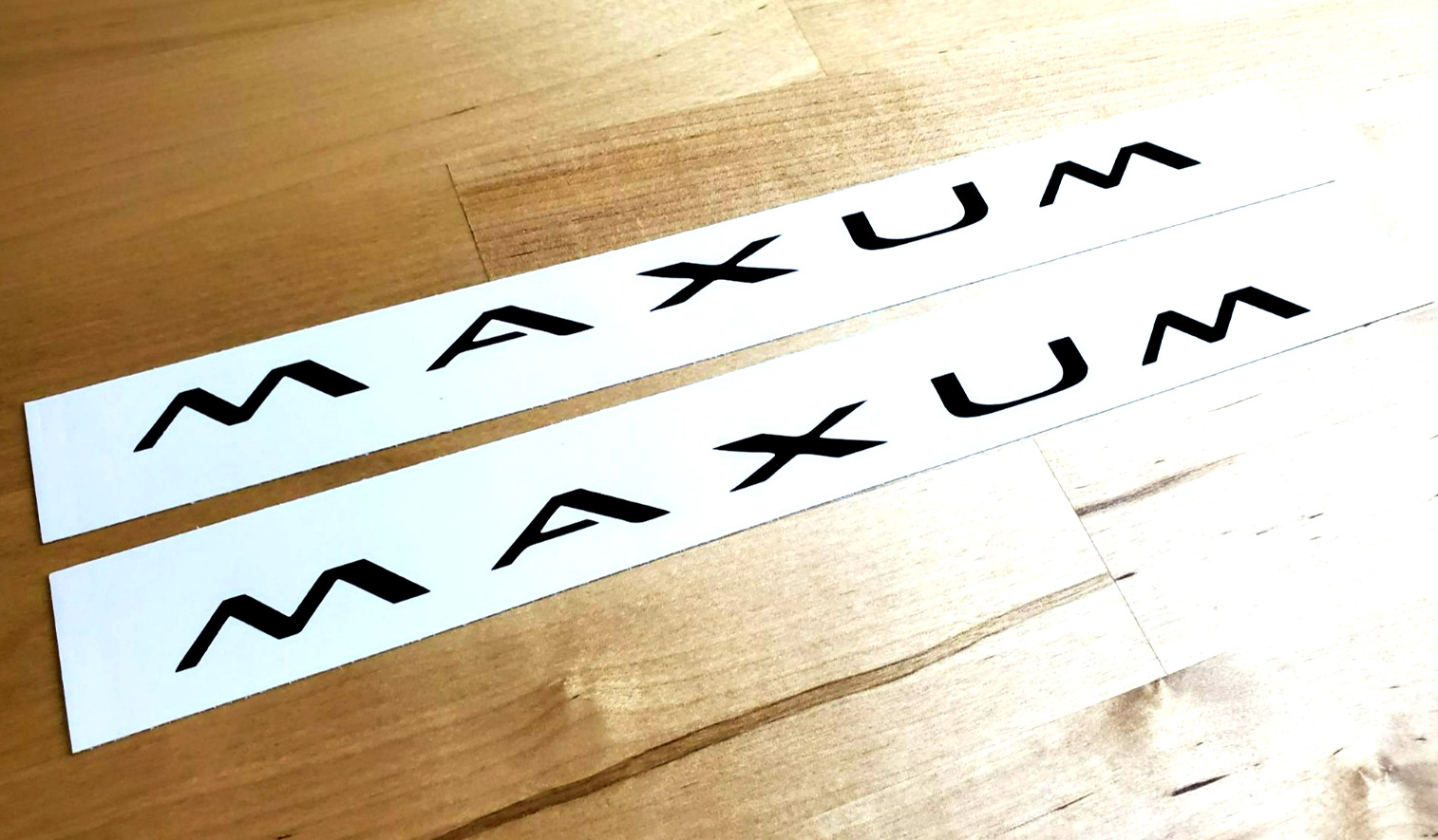 maxum boat trailer Decals Stickers 34×3” (2) Gloss black Fast USA