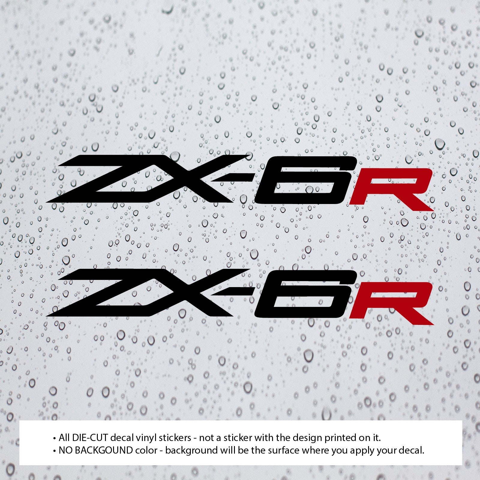 (2x) ZX-6R ZX6R Decal Vinyl Stickers for Motobike Motorcycle
