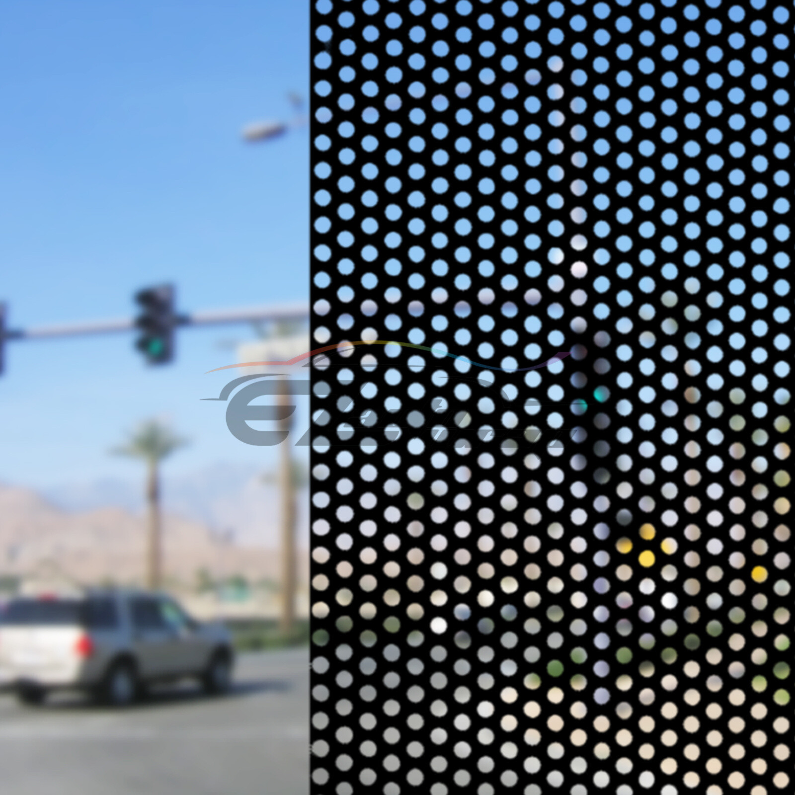 【One Way Vision】 White Perforated Print Media Vinyl Window Sticker Sheet Film