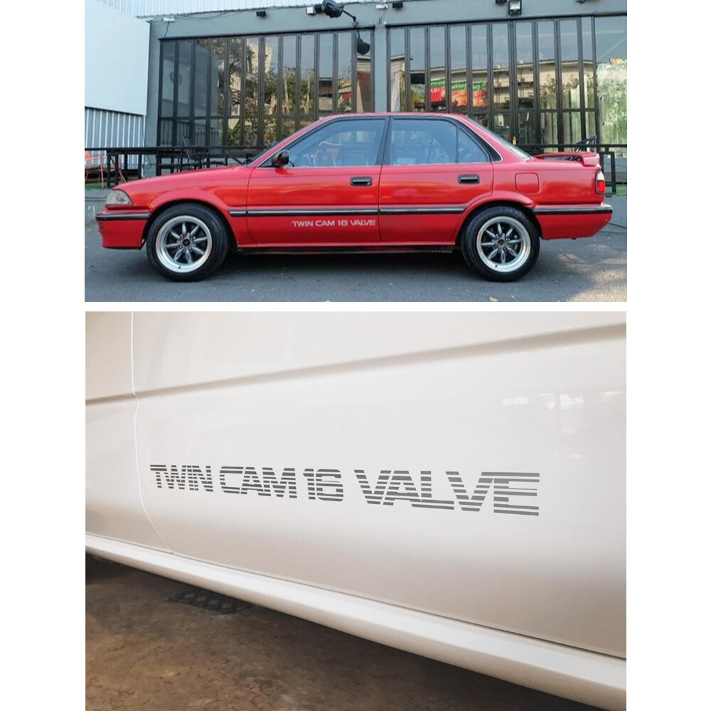 JDM twincam 16valve Sticker Side For Toyota Corolla AE90 AE92 E90 EE90 1988-1992