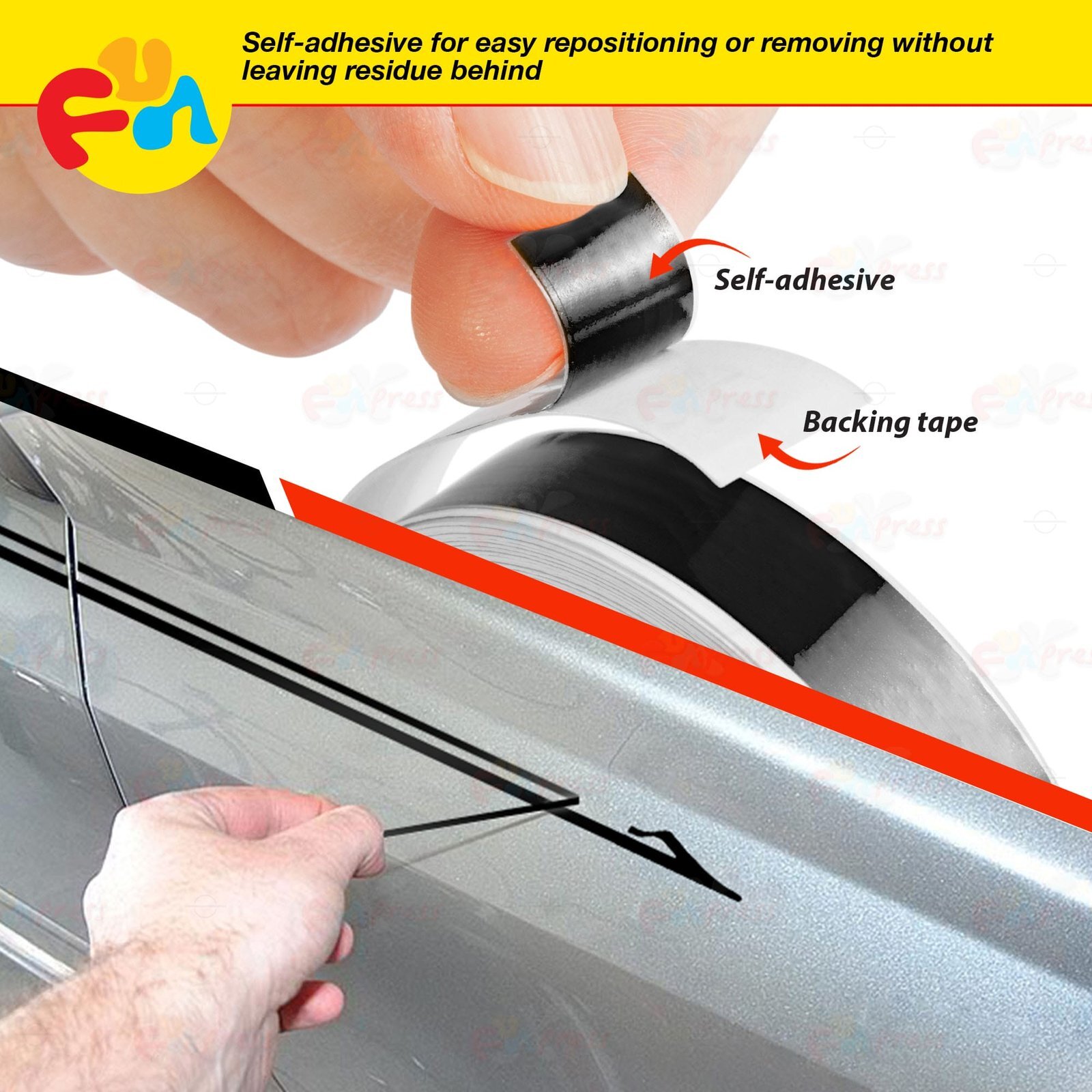 CARBON FIBER SILVER 6″ PIN STRIPE Car Model Motorcycle TAPE Vinyl Sticker 152mm