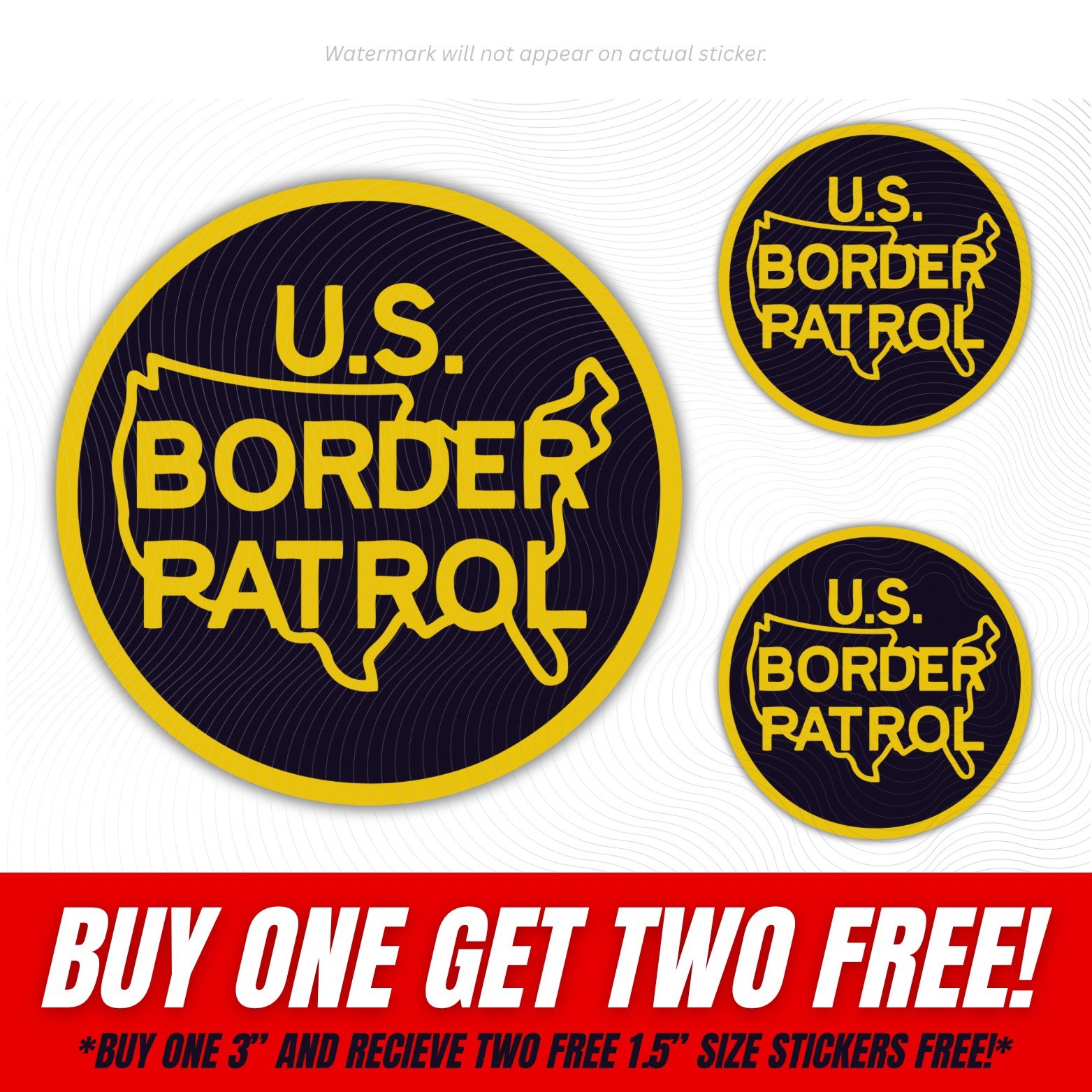 United States Border Patrol DHS 3” Sticker Decal USA US Trump Patch ICE Police