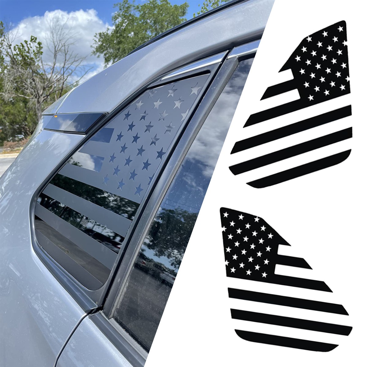 American Flag Side Window Vinyl Decals For Toyota Rav4 2019-2025 Left Right Side