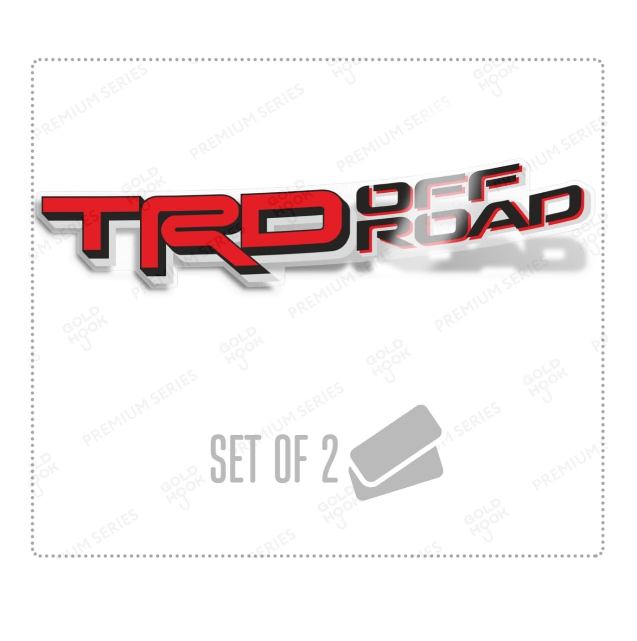 Toyota Tundra 2022 2023 TRD Offroad Decals Stickers REFLECTIVE Vinyl, Set of 2