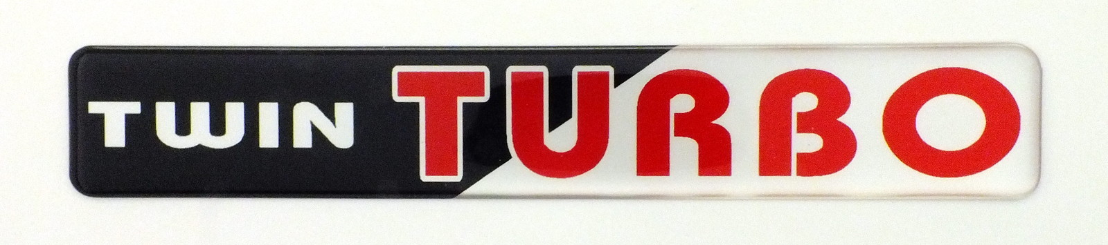 Twin Turbo Emblem RED/BLACK/SATIN CHROME SUPER SIZED