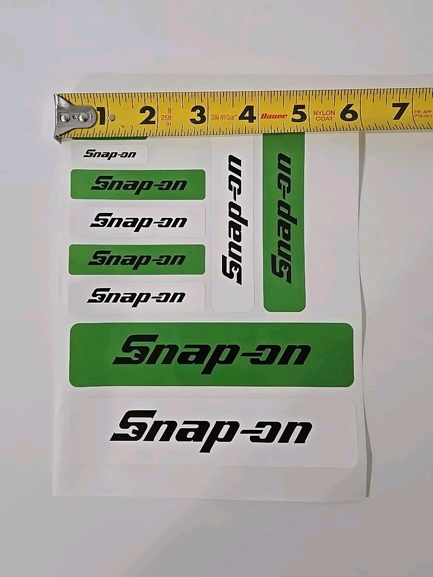 2X Packs Snap On Tools Promo 20 stickers Total Green, White W/Black Decal Emblem