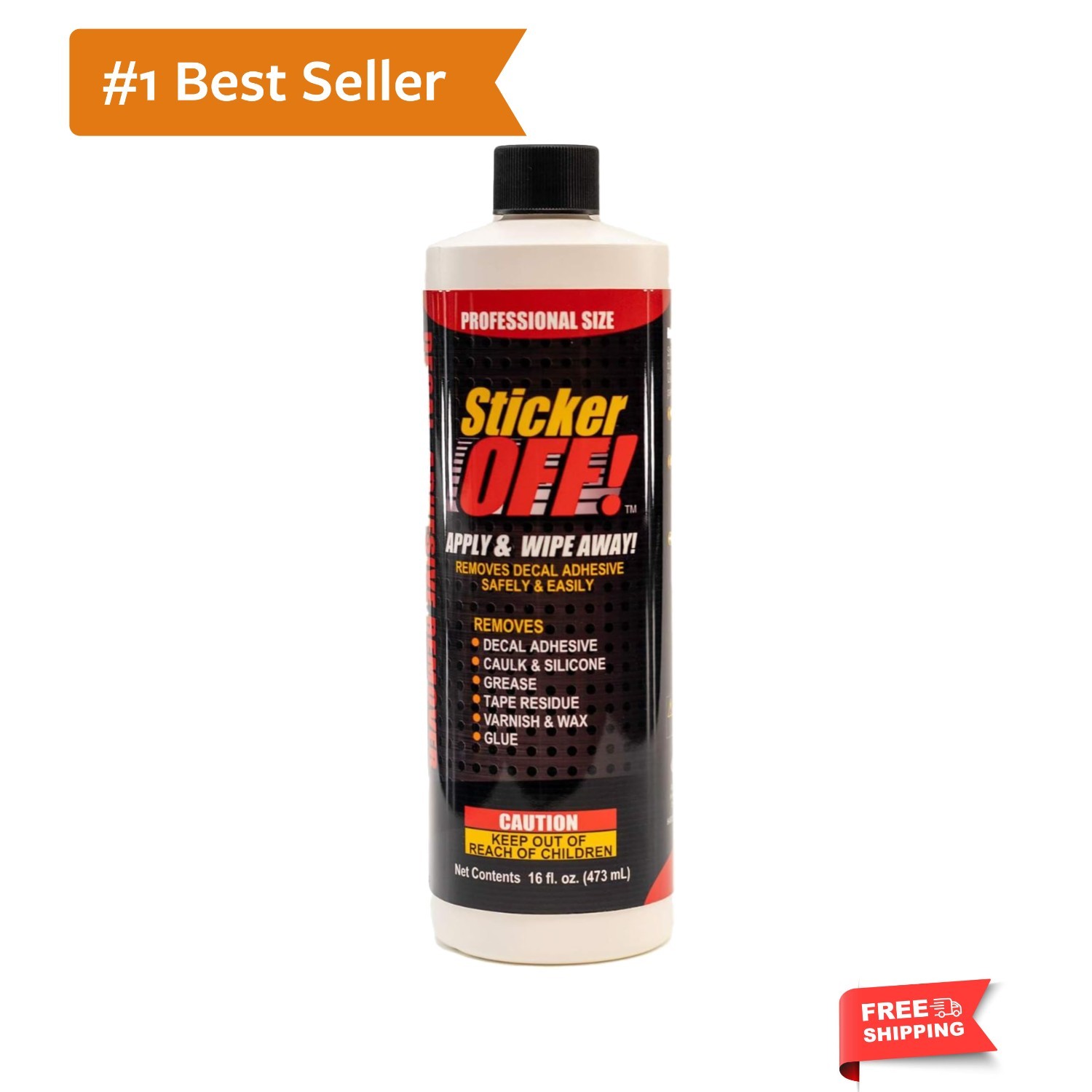 Sticker-Off! 16 Fl Oz Decal Removal Fluid – Easy Adhesive Residue Eliminator