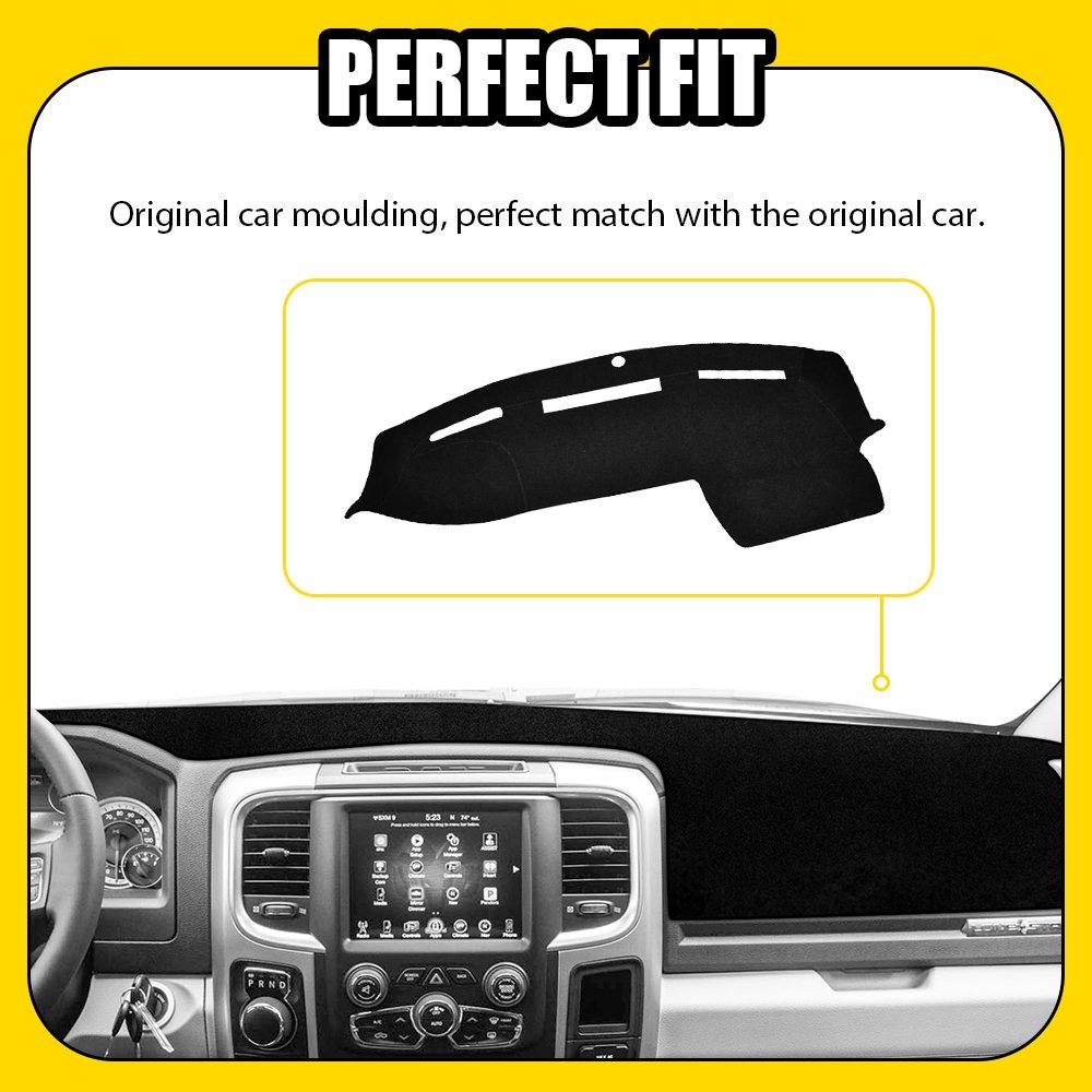Dashboard Dashmat Dash Cover Mat For Dodge Ram 1500 2500 3500 2010 – 2018 1-5X
