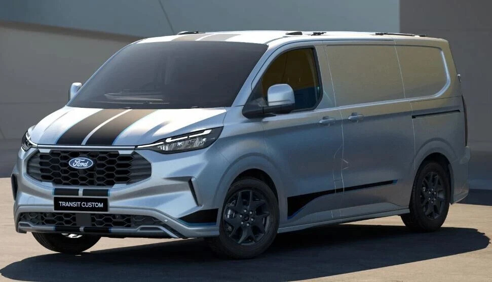 Ford Transit Custom Bonnet Rear and Side Graphics Decals LWB SWB 2024-2025