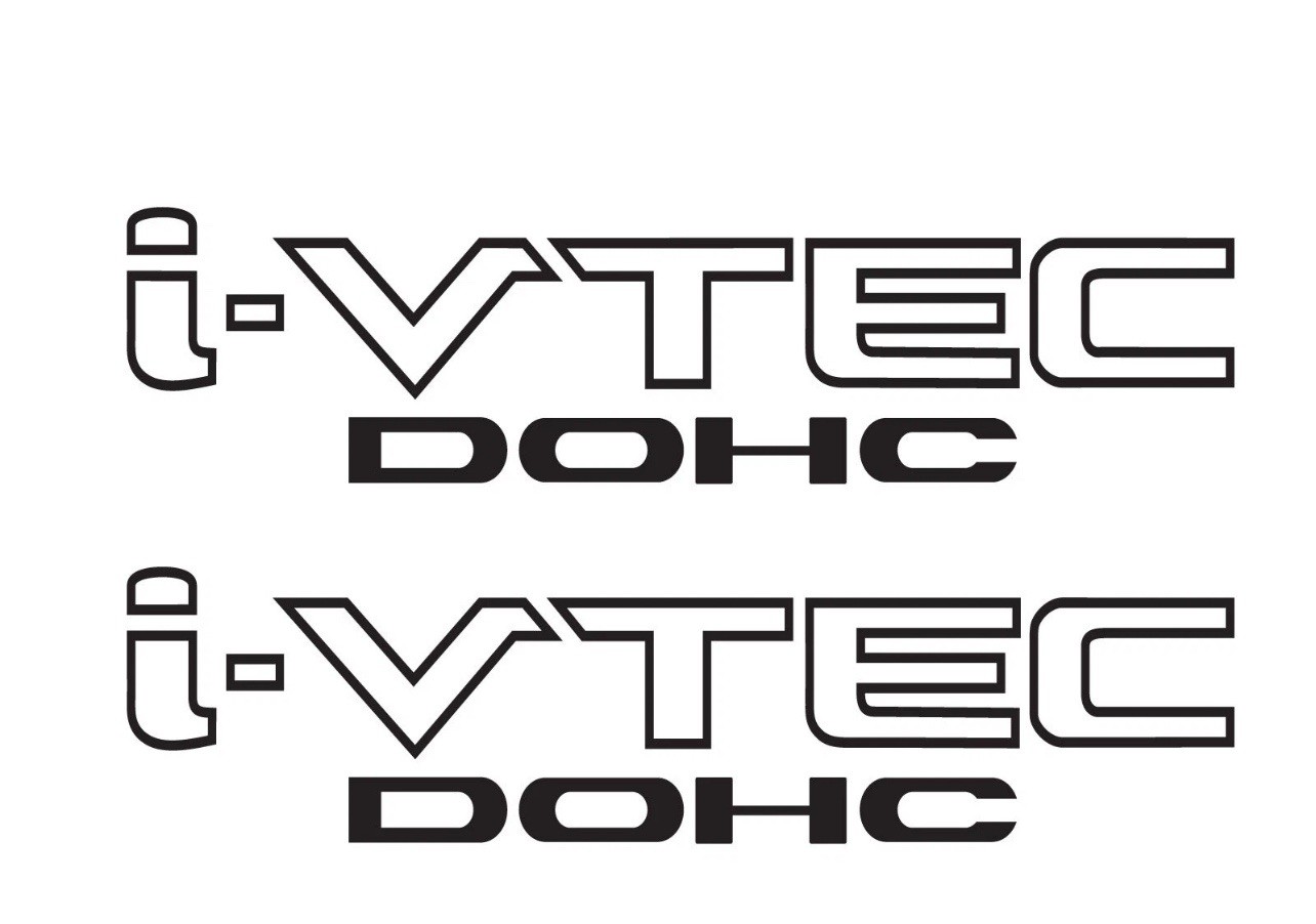 Set Of 2 i-VTEC DOHC JDM Honda Civic Vinyl Decal Sticker Truck Car