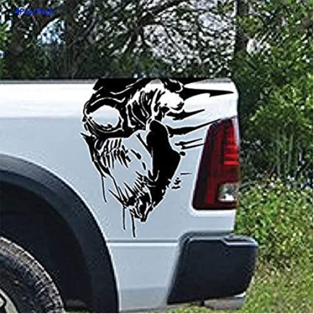 Skull Graphic Bed Tailgate Pattern Sticker Decals Body Trunk Decoration For Car