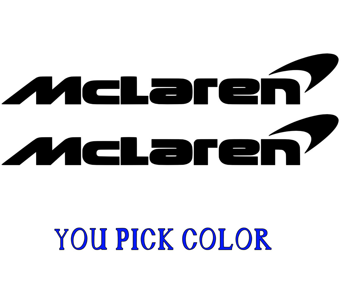 2x Mclaren Logo Vinyl Decal 10” You Pick Color