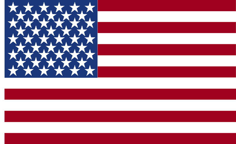 American Flag Vinyl Decals, 4″ wide and 2.5″ tall, set of 2 #EF06