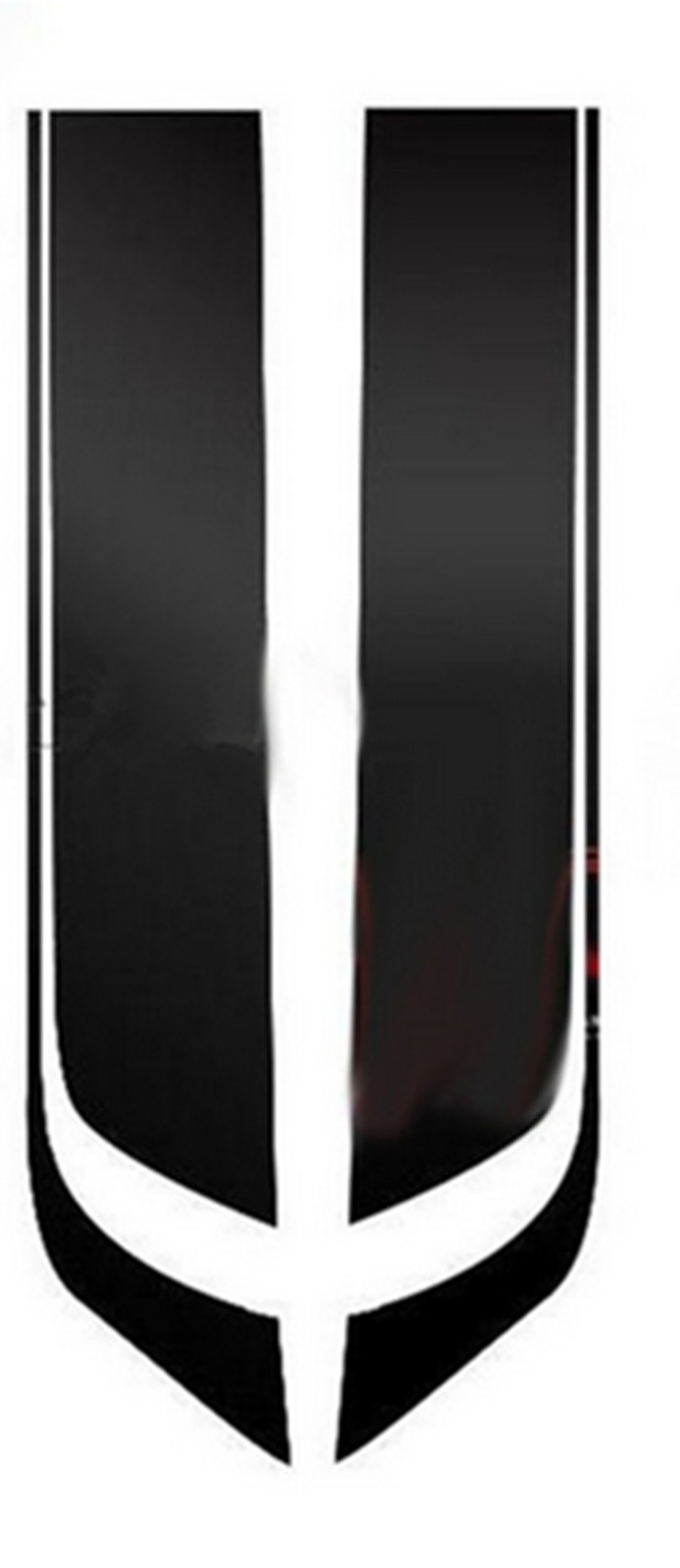 Black Racing Car Sports Stripe Sticker Vinyl Decals Car-Styling For Hood Bonnet