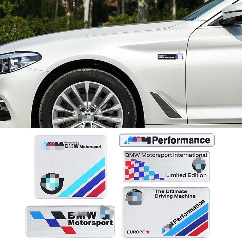 For BMW Fender Side Emblem M Metal Badge Scratch-Resistant Sticker Decoration