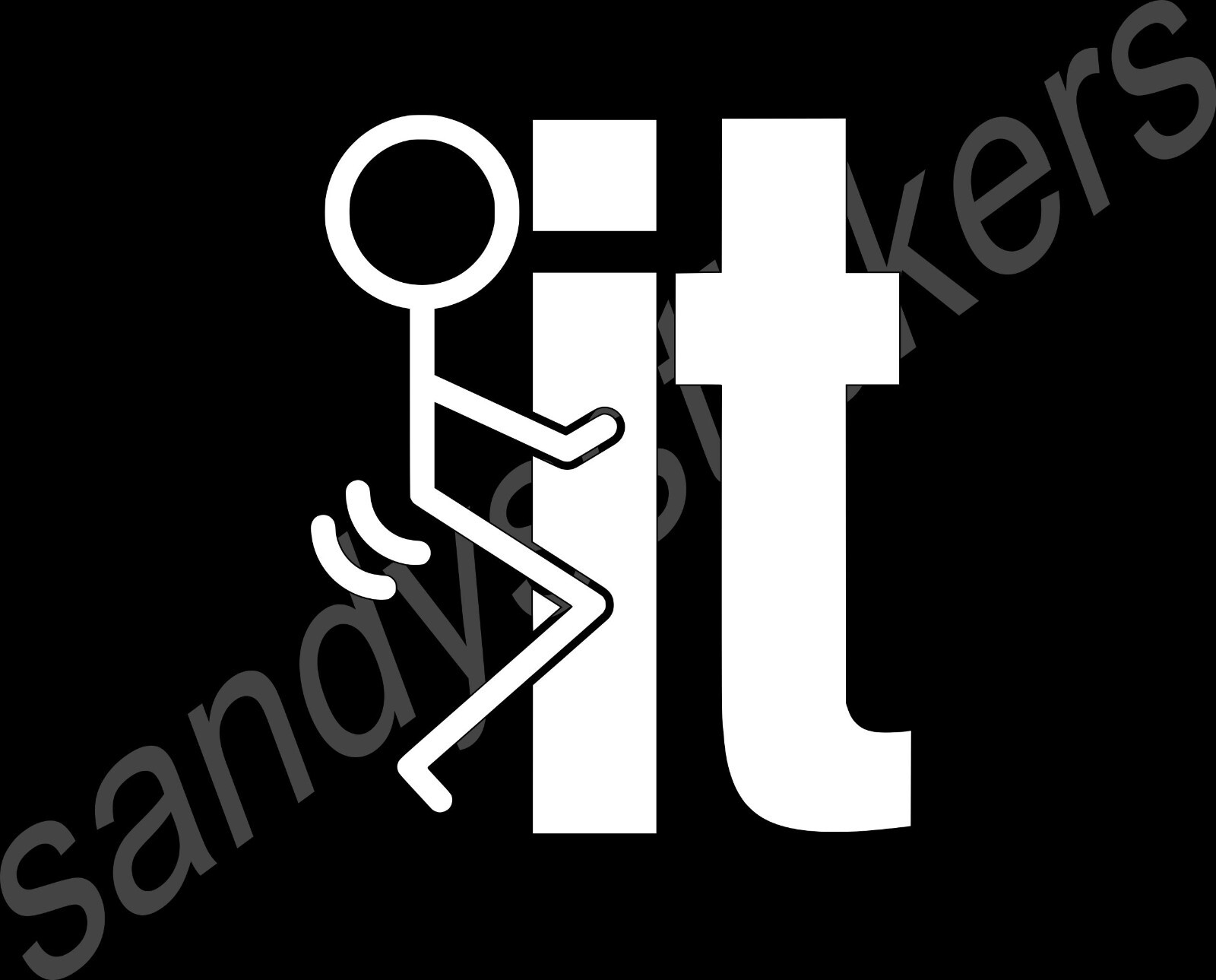 2x F*ck It Vinyl Sticker Decal – 5″ Tall – Set of 2 – F It Screw It Hump