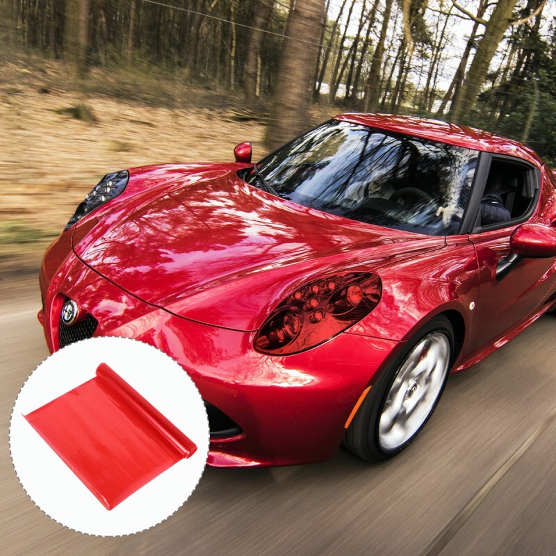 12″x78″Film For Transparent Red Headlight Taillight Lens Vinyl Protection Wrap