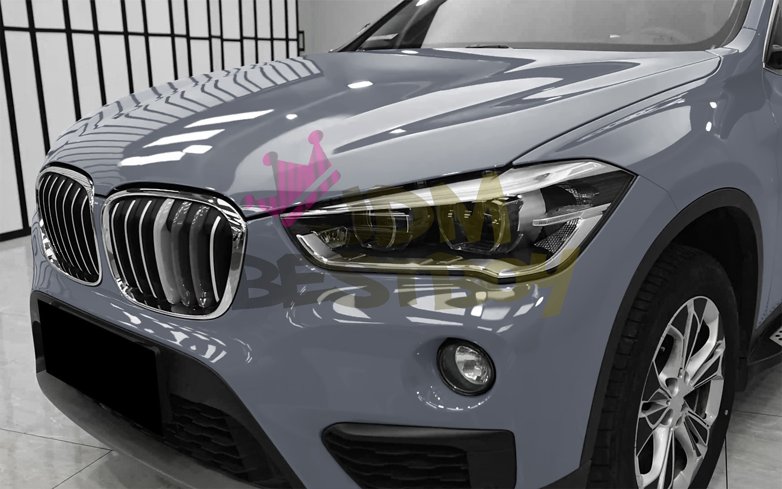 2pcs 4″x8″Sample PPF Paint Protection Gloss Gunmetal Gray Invisible Scratch Free