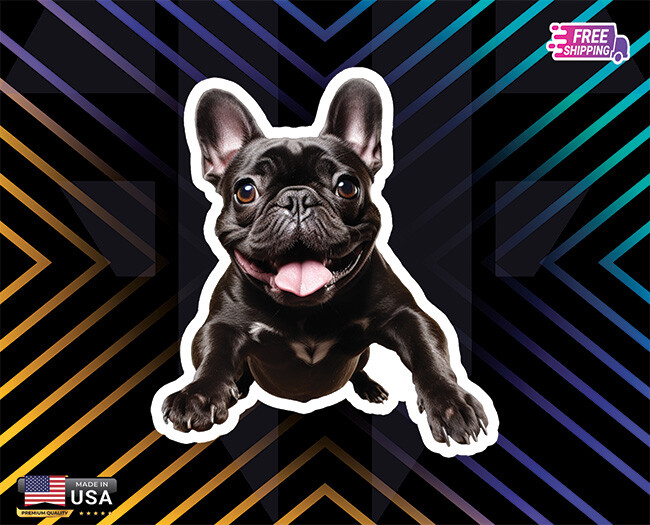 FRENCH BULLDOG FRENCHIE DOG PUPPY STICKER, DECAL, 5YR VINYL, FREE GIFT CAR